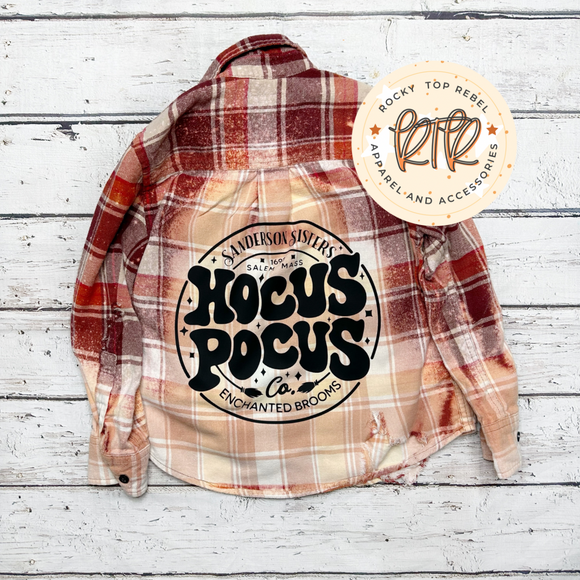 Hocus Pocus Broom Co. Distressed Flannel